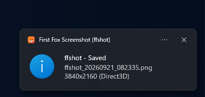 Notification after saving